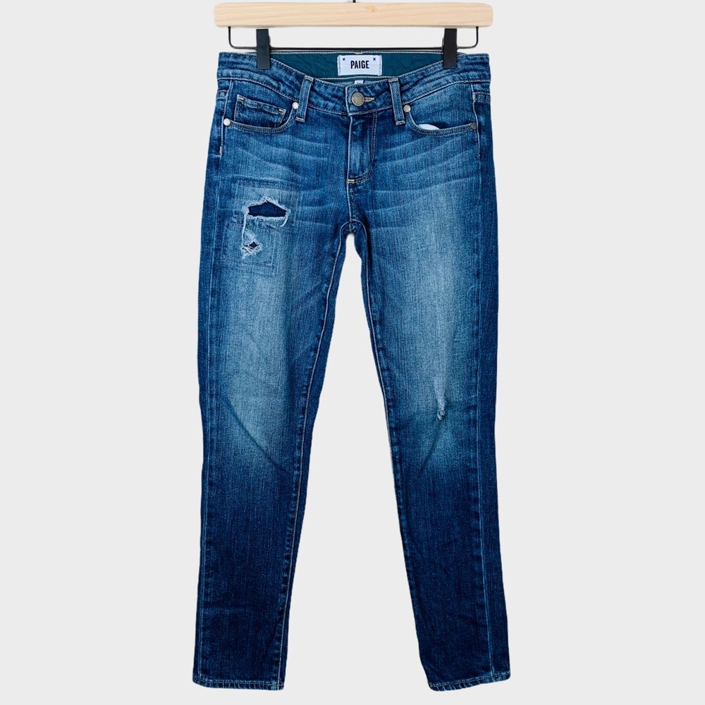 PAIGE Skyline Ankle Peg Distressed Skinny Jean 24